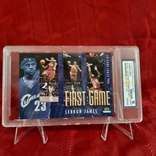 03-04 UD Lebron James Rookie Debut Card #/2323 Graded WCG 10