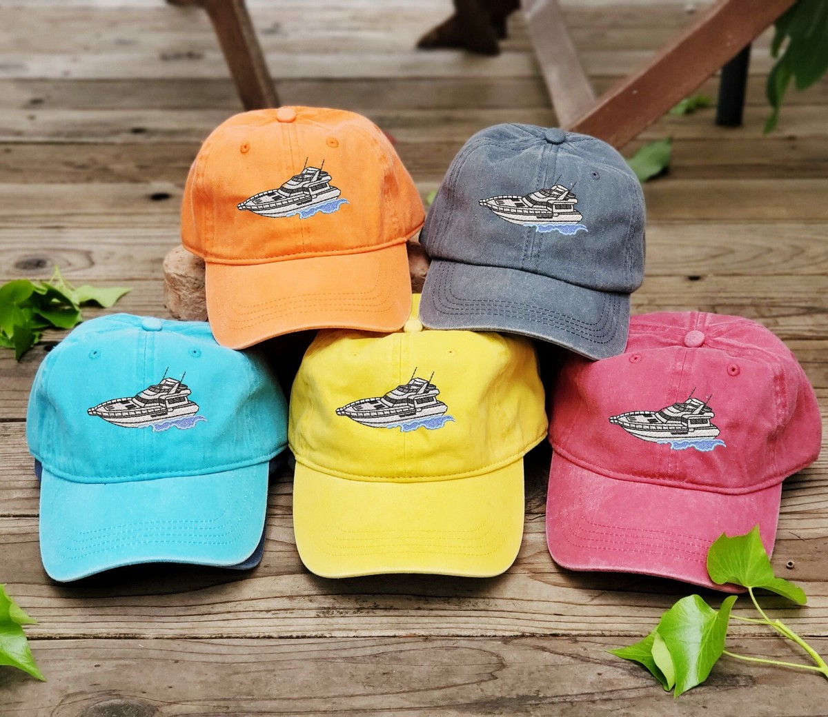 Luxury Yacht embroidered dad hat, Yacht Boat embroidered cap hat 
