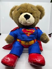 Build A Bear Bearemy w/  SUPERMAN Costume - Satin Cape- Belt -Boots