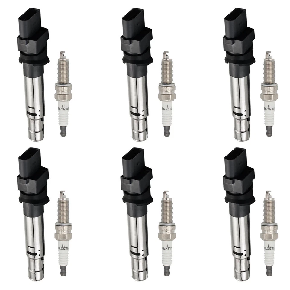 6X Ignition Coils + 6X Iridium Spark Plugs For 2008-2018 Porsche Cayenne 3.6L V6 - Image 2 of 4