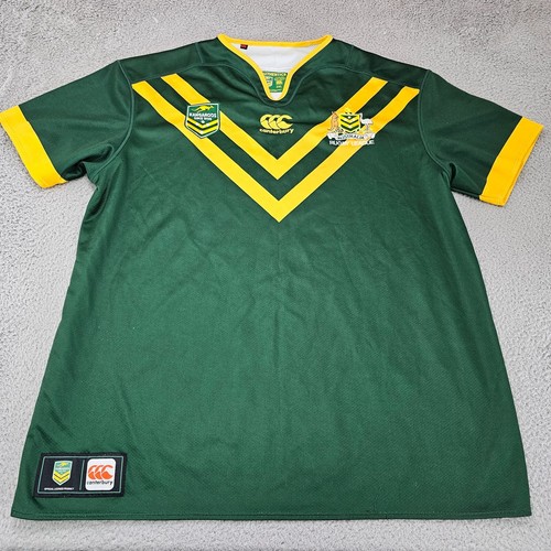 Australian Kangaroos Canterbury Jersey Mens Size 2XL Green Classic Rugby League - 第 1/10 張圖片