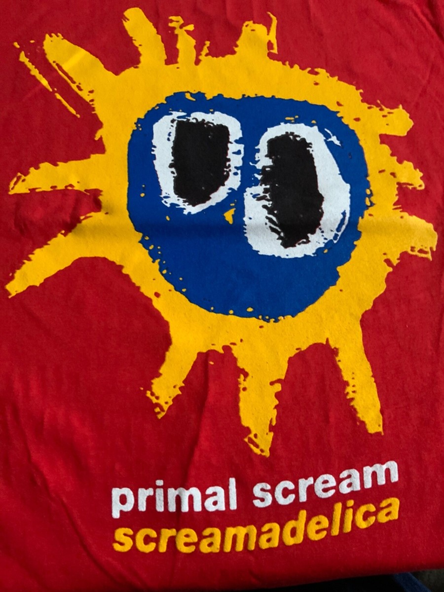 PRIMAL SCREAM SCREAMADELICA RED T-SHIRT SIZE X LARGE | eBay UK