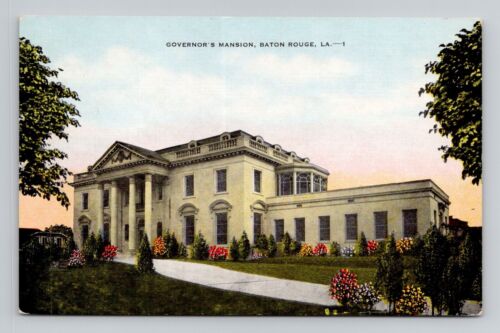Postcard Governor's Mansion Baton Rouge Louisiana LA, Vintage Linen I4 - Picture 1 of 3