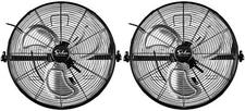 2Pack Simple Deluxe 20 Inch High Velocity 3-Speed Industrial Wall-Mount Fan 