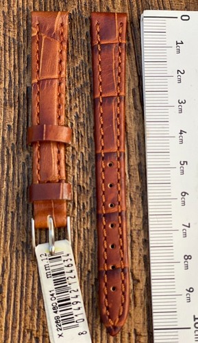 MORELLATO ITALIAN MADE 100% GENUINE CROC LEATHER WATCH STRAP 12&16MM PADDED (ST4 - Picture 4 of 14