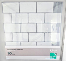 Tic Tac Tiles  Peel  Stick Self Adhesive Backsplash Tile in Subway Designs