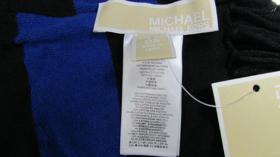 NUEVO CON ETIQUETAS Michael Kors Mujer Invierno Moda Bufandas Rojo Brillante o Cobalto Brillante  Foto 4 de 4