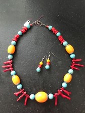 Beaded Necklace and Earring set