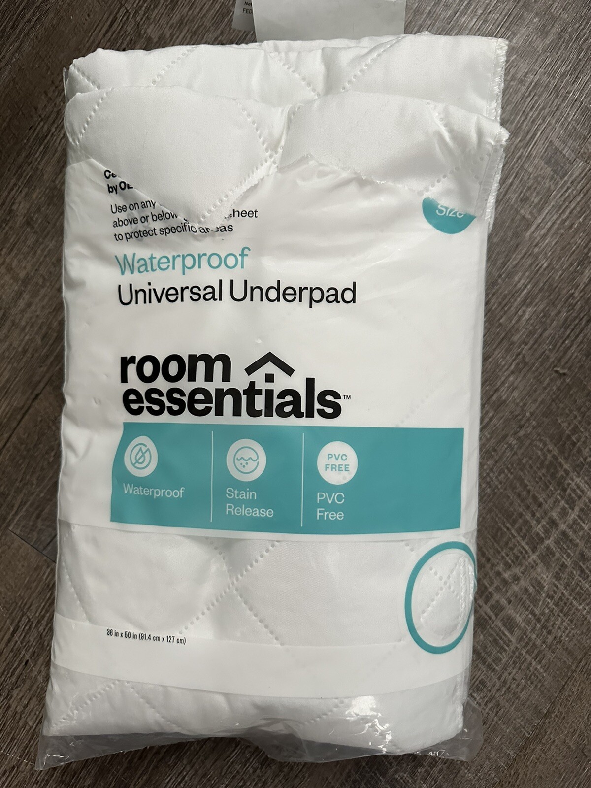 Room Essentials Universal Waterproof Mattress Underpad One Size 50" x