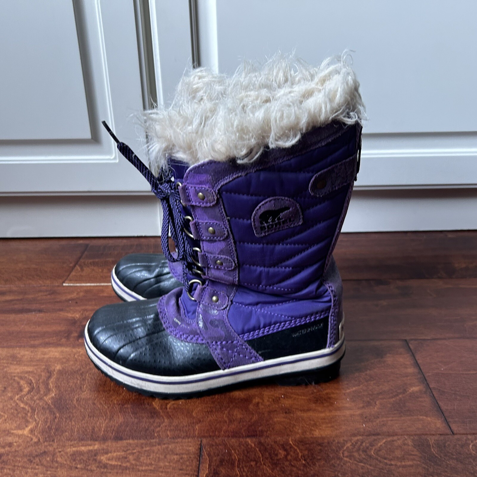 Sorel Snow Boots Tofino II Purple Mid Calf Round Toe Faux FurNY2642-512 Youth 4-image