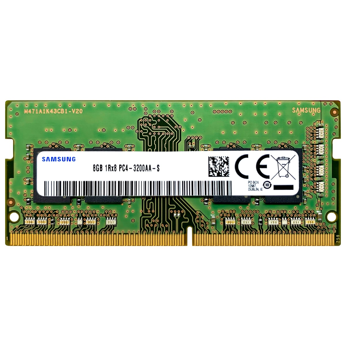 Samsung 8GB 1Rx8 DDR4 3200 MHz PC4-25600 SODIMM 260-Pin NonECC