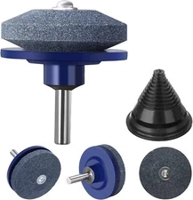 5PCS Lawn Mower Balancer Blade Kit Garden Sharpener Tool For Drill Grinder Stone