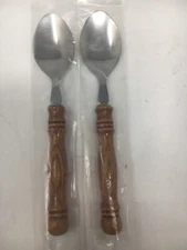 Lifetime OLD HOMESTEAD Stainless Wood Handle TEA SPOON 5”