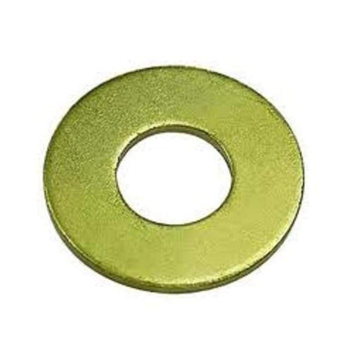 Steel Flat Washer, Zinc Yellow Chromate Plated Finish, Grade 8, ASME B18.22.1,-image