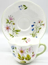 SHELLEY WILD ANEMONE CUP & SAUCER, 13977, DAINTY SHAPE, EXCELLENT CONDITION