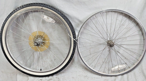 Araya 26" MTB Bike Wheel Set 130/100 Freehub 5 Speed Bolt-On Silver USA Shipper! - Picture 2 of 24