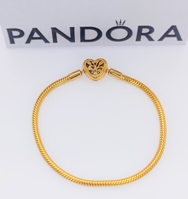 NEW 100% Authentic PANDORA 14K Family Tree Heart Clasp Charm