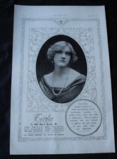 1913 Print Advert 'TECLA GEM COMPANY' +  J.C. Vickery Walking CANES 14.5" x 9" 