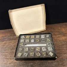 Vintage Craftool Co Leather Tooling 1/2” Standard Alphabet Stamp Set No. 8130