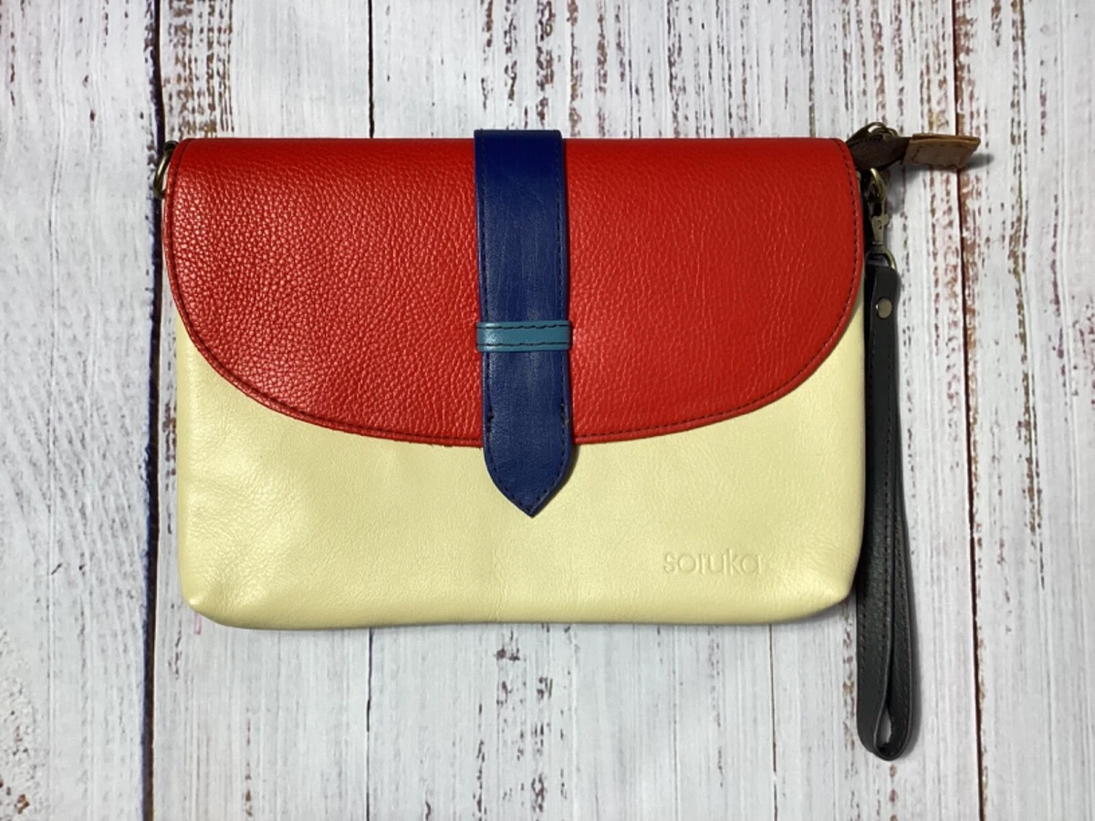 Soruka Wristlet/Crossbody Bag with pouch, handcrafted leather from  Barcelona | eBay