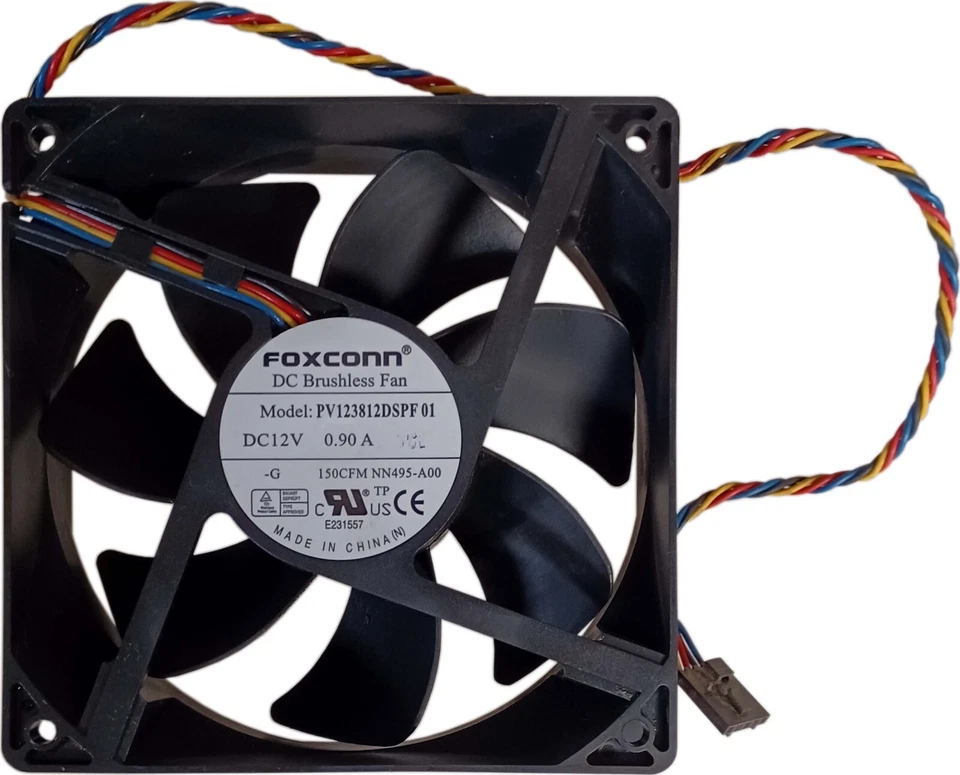 Fan Muffin Cooling DC 12V DC12V 12VDC 120mm 120x120x38 Foxconn PV123812DSPF 01 - Image 2 of 3