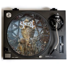 GHOST Turntable Slipmat for Vinyl Records 12" DJ Slip Mat heavy metal vinyls