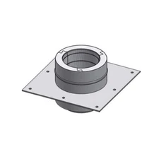 10" Diameter, Double Wall Zero Clearance Grease Duct, Anchor Plate Support