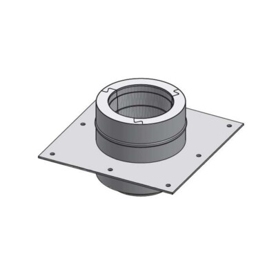 10'' Diameter, Double Wall Zero Clearance Grease Duct, Anchor Plate Support