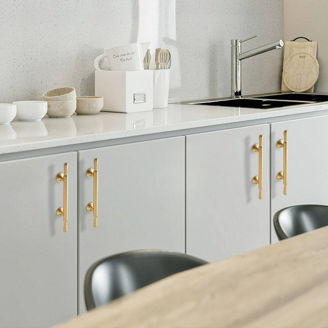 图片 71 - 3.78" 5" Solid Brass Drawer Pulls Knobs Cupboard Handles Cabinet Pulls Handles