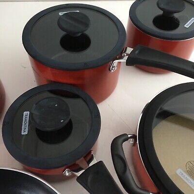 Nesting 11 Pc Nonstick Cookware Set - Red - Tramontina US