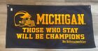 Bo Schembechler Michigan Wolverines Those Who Stay Will Be Champions Ncaa Banner