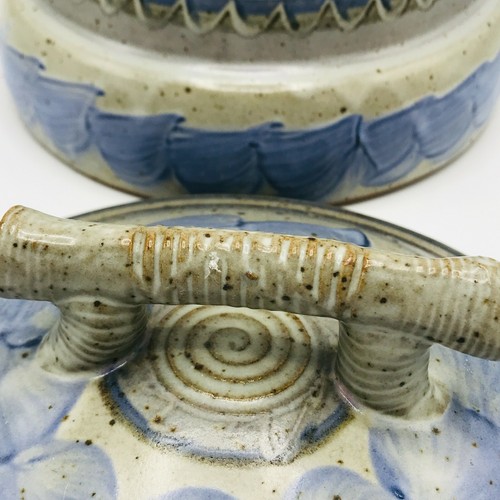 David Norton Hand Thrown Yunnan Steamer Pot Stoneware Pottery Blue White - 第 7/10 張圖片