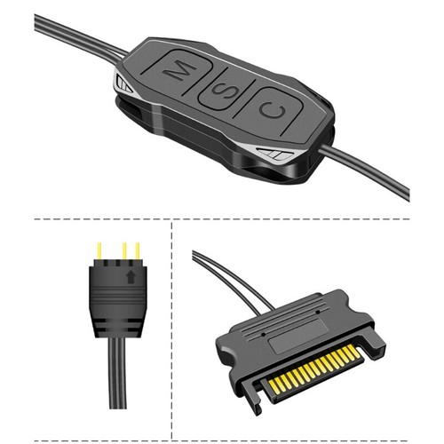 5V 3Pin to SATA Power Supply Remote Control Mini RGB ARGB Controller for Chassis - Picture 5 of 8