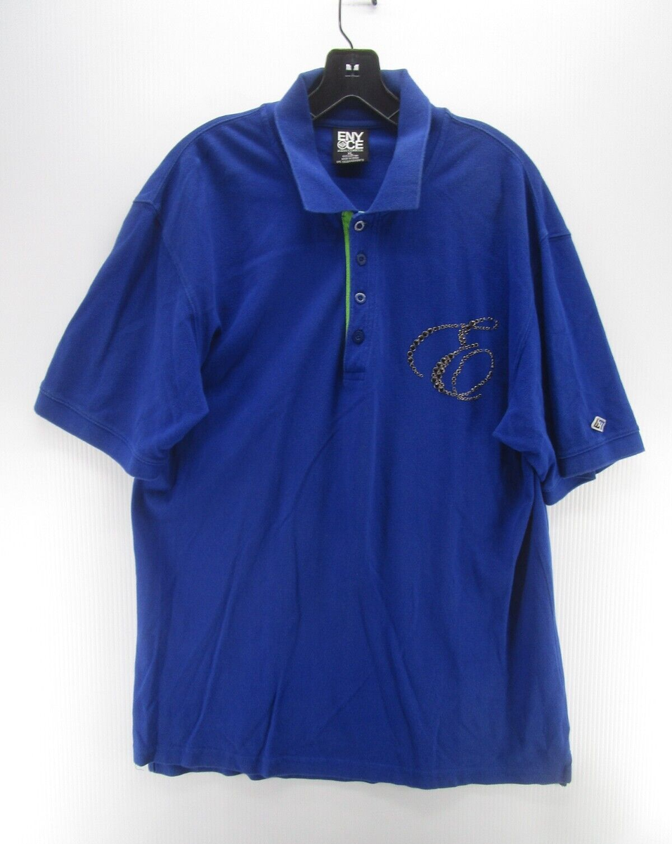 enyce ポロシャツ Enyce Polo Shirt Men XL Blue Pullover Loose Logo Baggy Hip