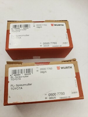 lot of 2 Genuine OE Kia Rivet - WURTH-05007760 (25 total)