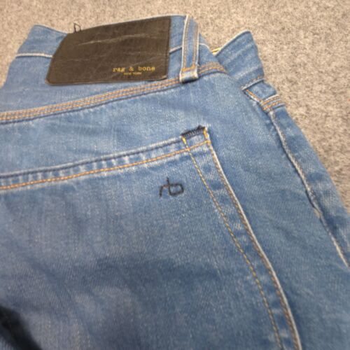 Rag & Bone Jeans Mens 29 Blue Denim fit 2 Slim Casual Button Fly Size 29x27 - Picture 3 of 14