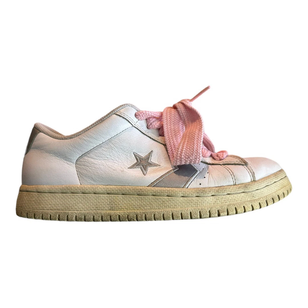 Converse All Star in pelle bianche uomo taglia 6 donna taglia 8