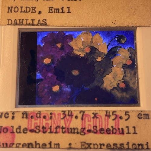 Emil Nolde ""Dahlien"" deutscher Expressionist Die Brucke Art 35mm Folie