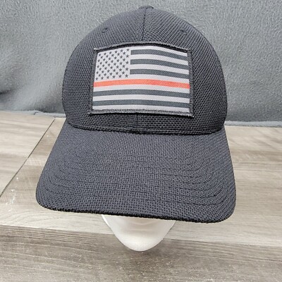 American flag hat cap OSFA  Yupoong Flexfit Mesh  Red Gray  Patriotic 4th