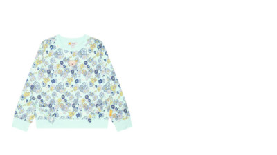 Steiff Venice Beach Sweatshirt, Blue Floral Size 116-122