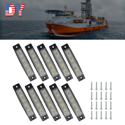 #ad 10 Pieces 12V Marine Grade White Courtesy Lights amp; LED Utility Fit for Boat $13.16