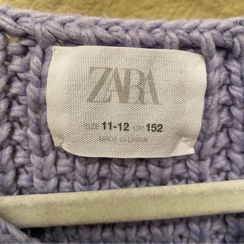 ZARA Girls Light Lavender Knit Vest Size 11-12 Years - Picture 6 of 6