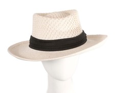 Wide brim white squatter summer fedora hat. 1...