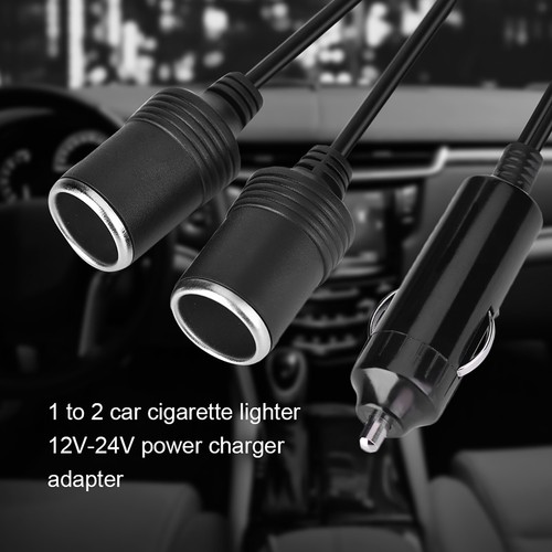12V/24V Car Charger Plug Male To 2-Way Female Cigarette Socket Extension Cor Fit - Picture 9 of 22