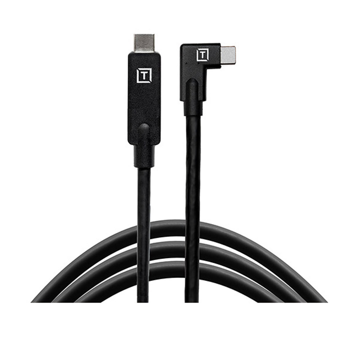 Прямоугольный кабель TetherPro TetherPro 15 USB-C для подключения к USB-C, черный #CUC15RT-BLK