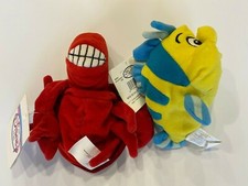 LITTLE MERMAID SEBASTIAN8'' FLOUNDER7'' PLUSH TOY EXCLUSIVE THE DISNEY STORE