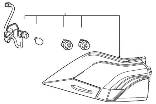 Luz trasera izquierda para Toyota (N/P 81560-0R090)