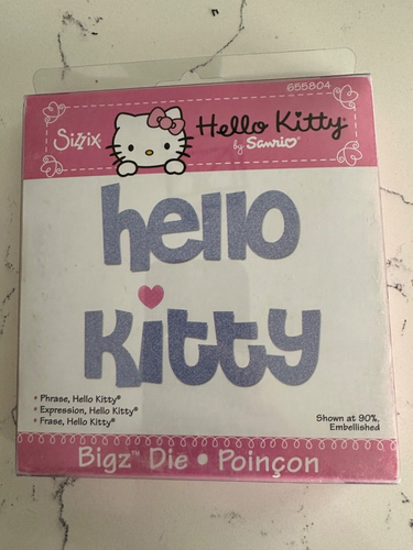 Sizzix Original Large Bigz Die Cut By Sanrio Phrase, Hello Kitty Crafts #655804 - Picture 2 of 5