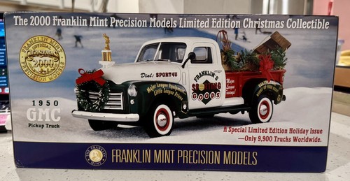 2000 Diecast FRANKLIN MINT CHRISTMAS TRUCK 1:24 NIB - Picture 3 of 5