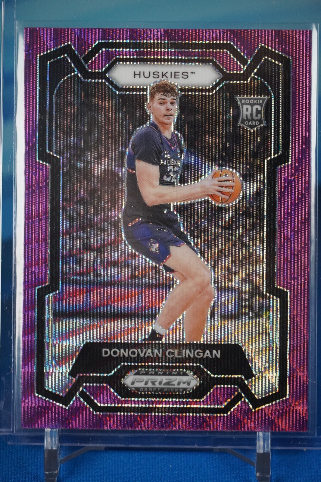 2024 Panini Prizm Draft Picks - Donovan Clingan #95 PURPLE WAVE Prizm (RC)